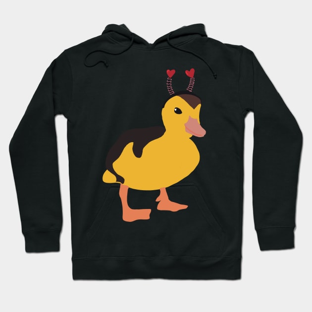 Heart duck Hoodie by gremoline